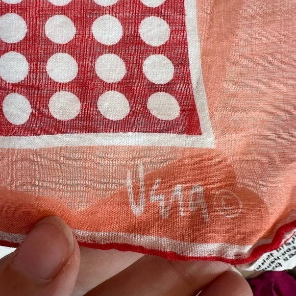 VNTG Scarves by Vera Cotton Dot Scarf - Picture 2 of 3